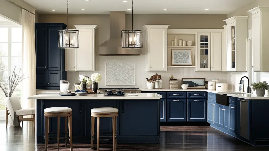 2 color kitchen cabinet ideas