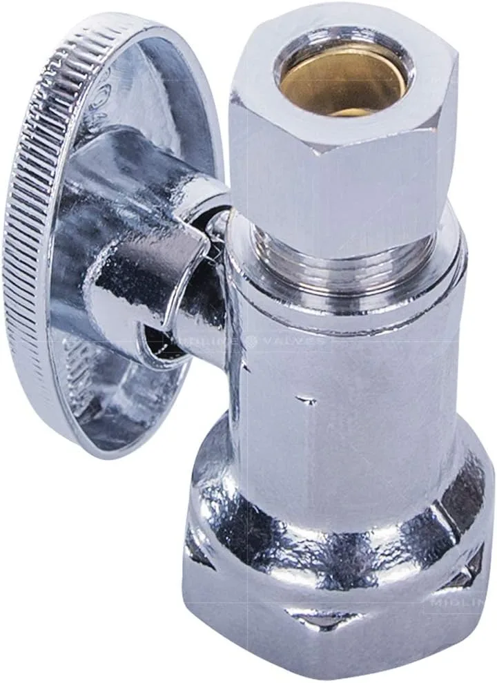 compression fitting shutoff valve installation