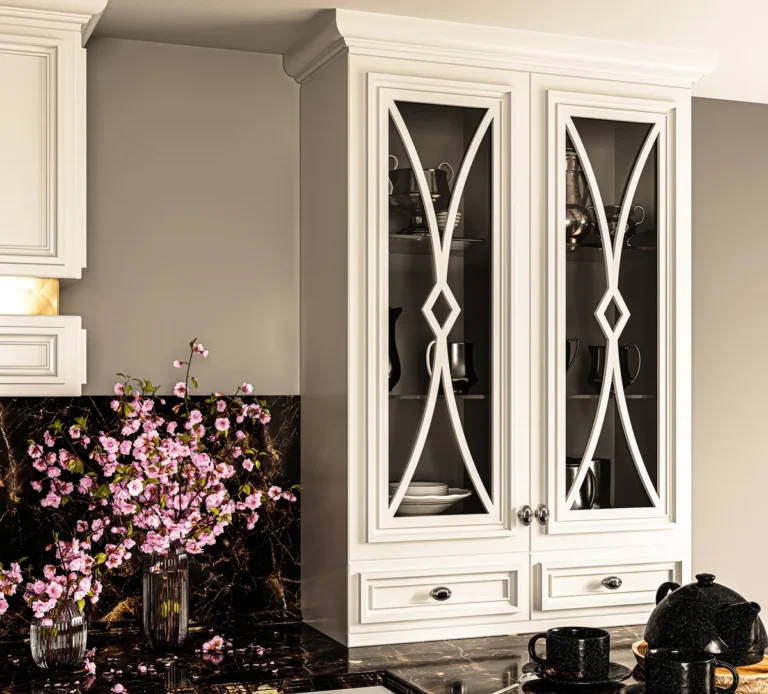 how to add glass to kitchen cabinets