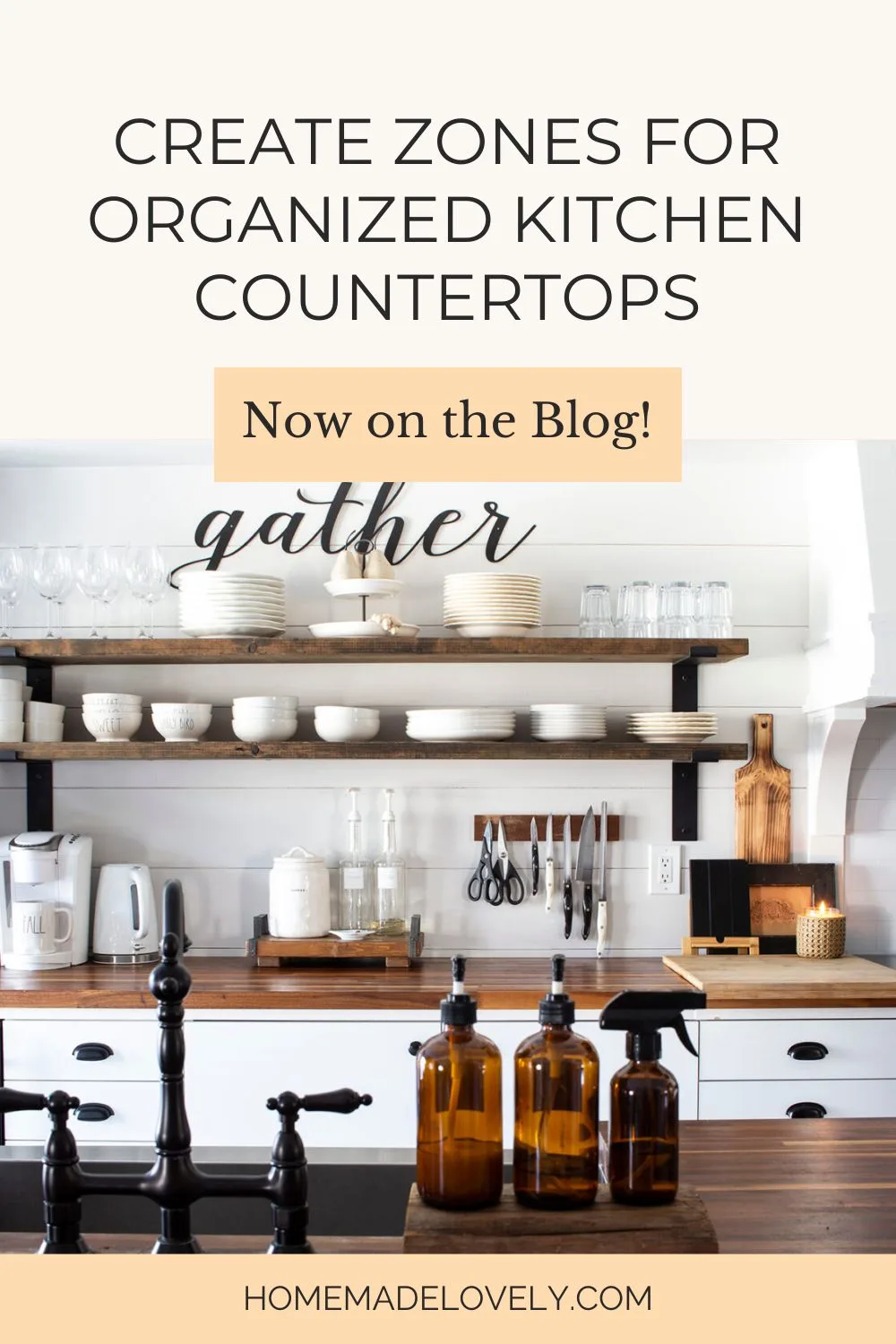 how to arrange kitchen counter