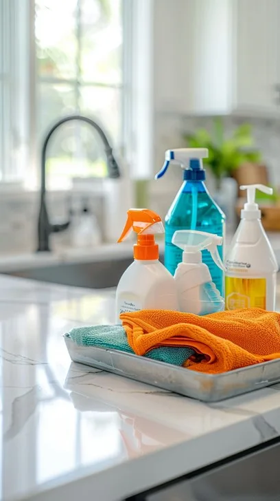 how to clean a kitchen counter