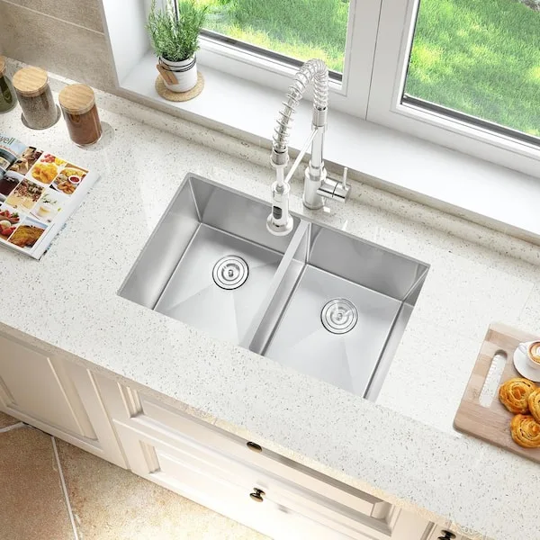 how to clean stainless steel kitchen sink