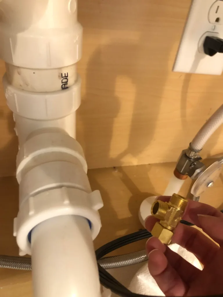 how to install shut off valve under kitchen sink