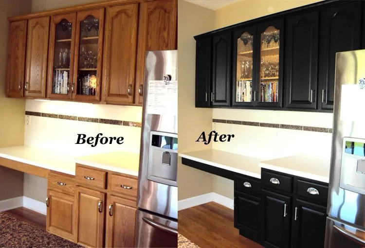 how to repaint old kitchen cabinets