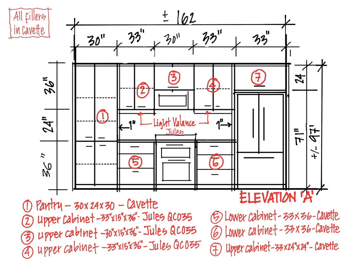 kitchen cabinet interior measurement