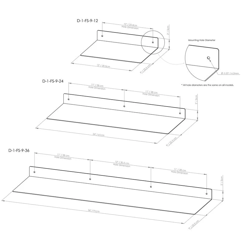 kitchen floating shelf visual balance