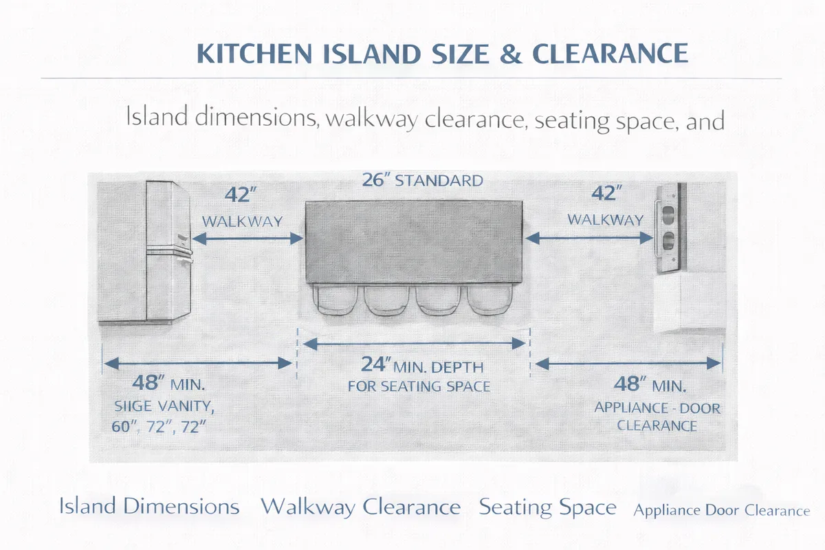 kitchen island clearance requirements