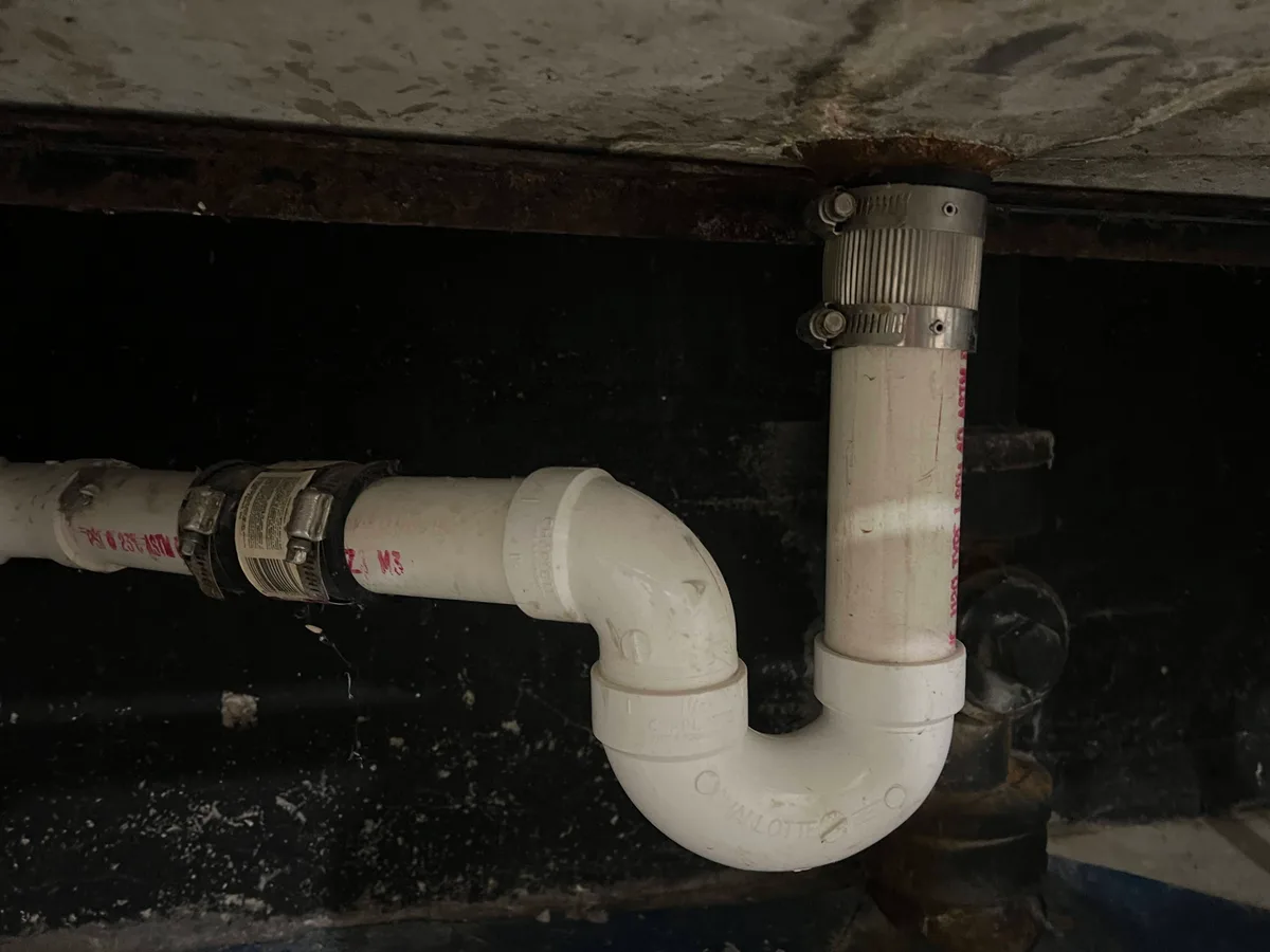 kitchen sink P-trap clog