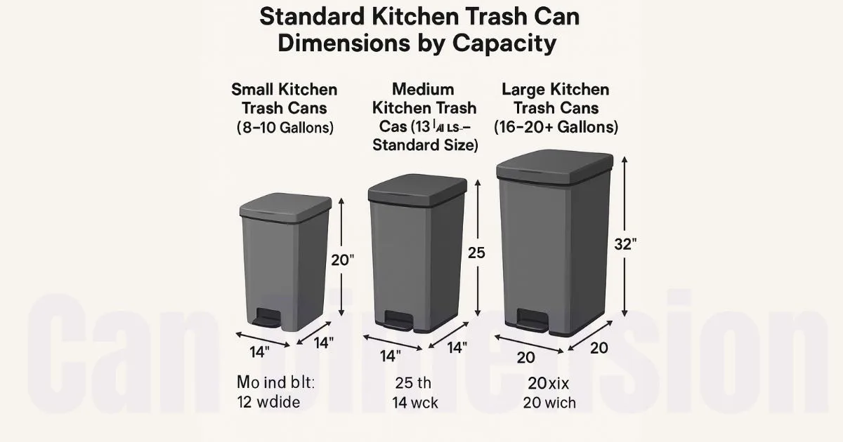 kitchen trash can size decision workflow