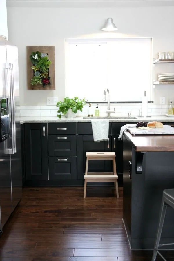 light upper dark lower kitchen
