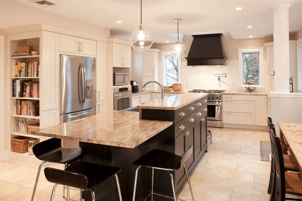 multi-height kitchen island