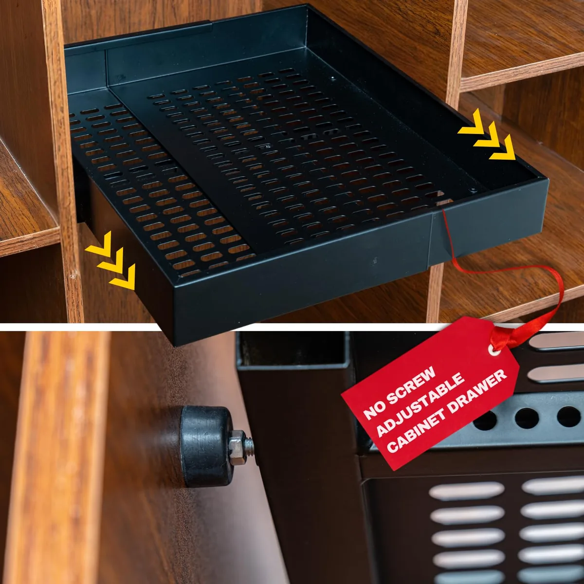 no-drill cabinet organizer
