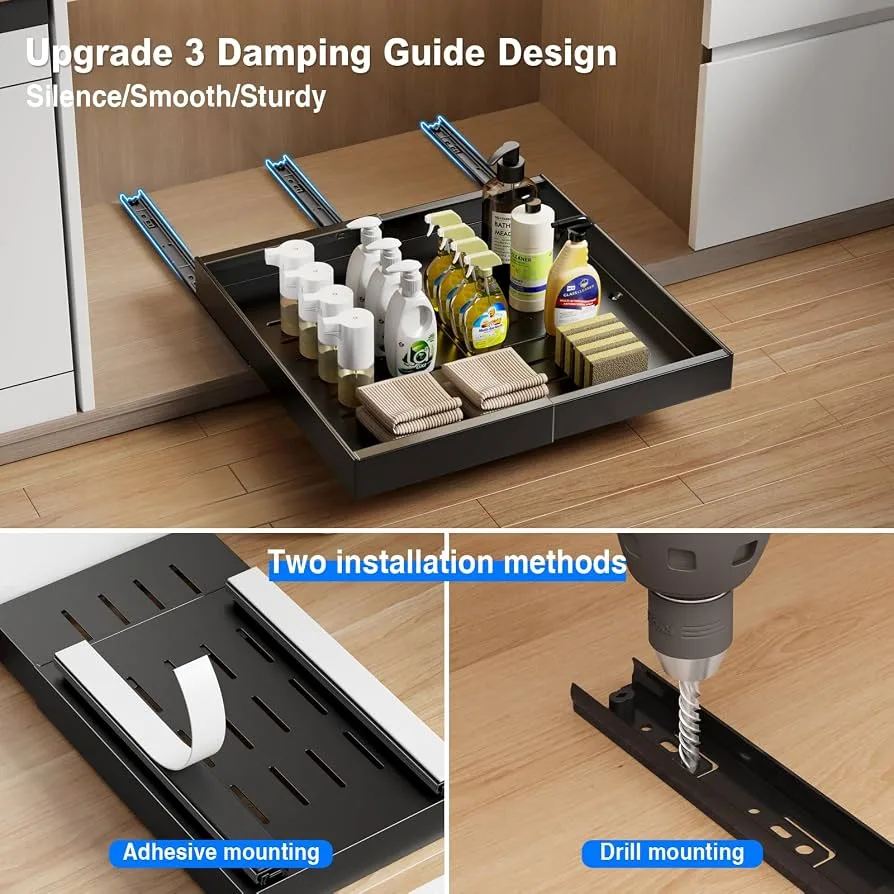 no-drill kitchen counter storage