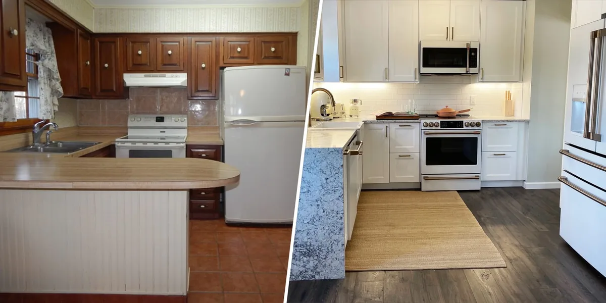 outdated kitchen cabinets