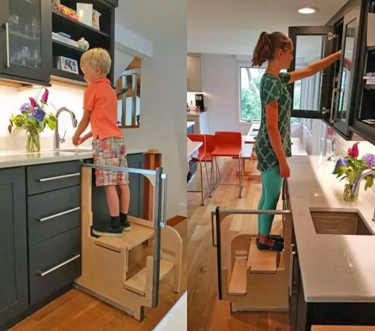 safe overhead cabinet reach setup