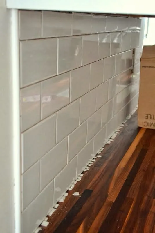 tile lippage backsplash error