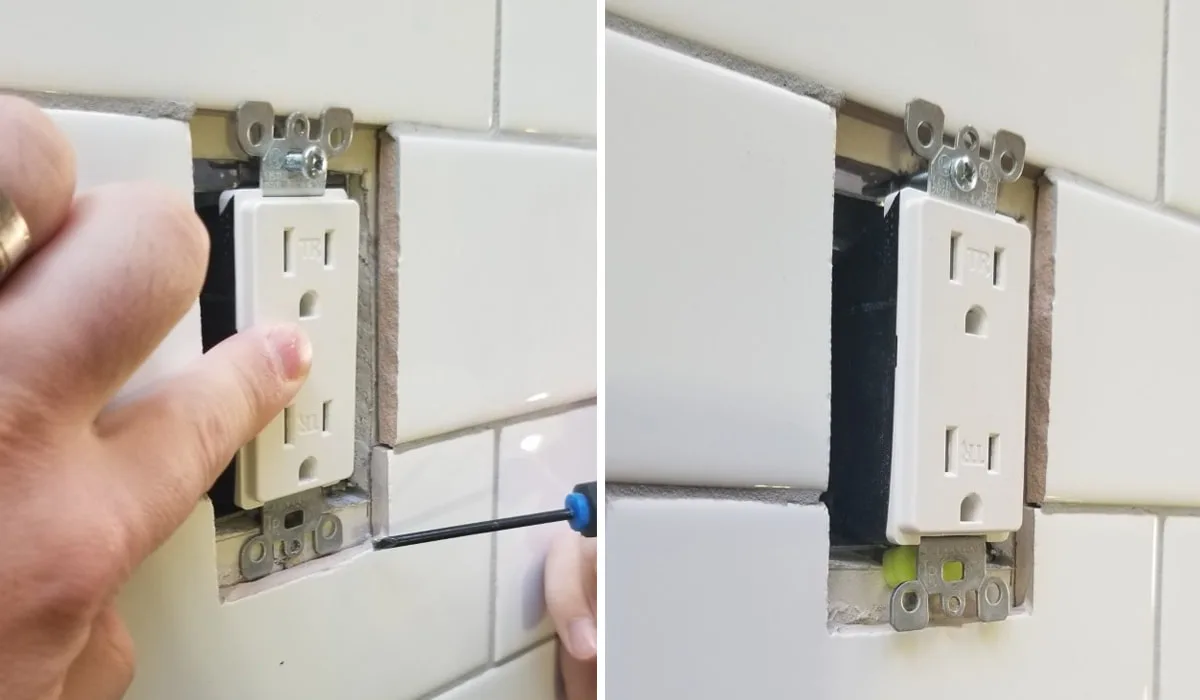 tile outlet cutting