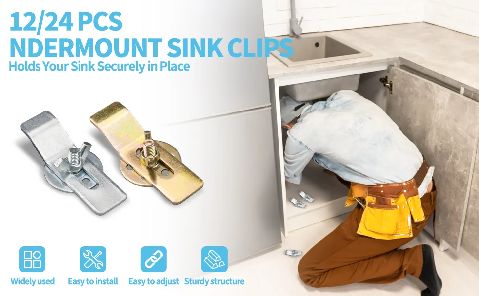 undermount sink mounting clips